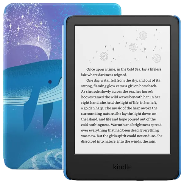 Carte electronică Kindle Paperwhite Kids (11th Generation) 6.8" / E-Ink Carta / 16 GB / Space Whale photo 1