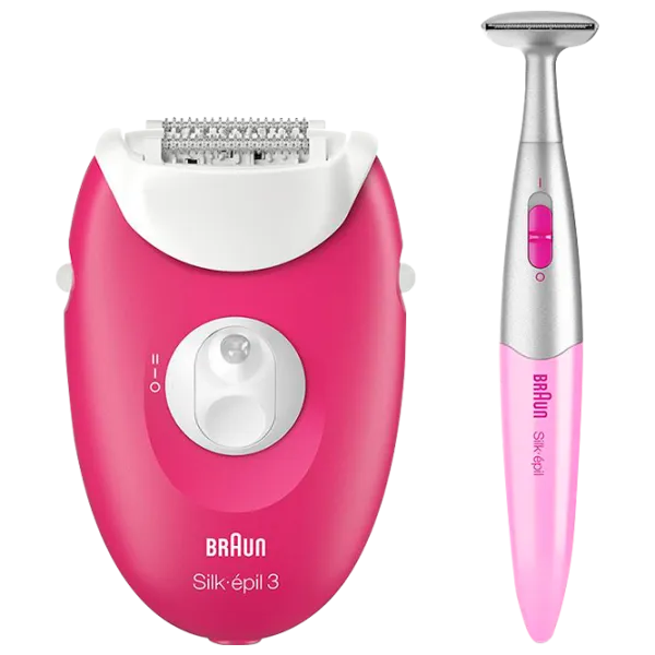 Эпилятор Braun SE3420 Сухая/ Белый Розовый photo 1