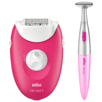 Эпилятор Braun SE3420 Сухая/ Белый Розовый