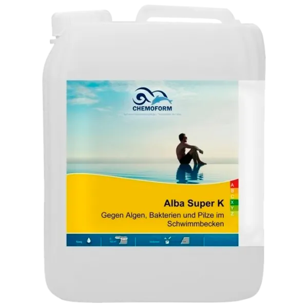 Soluție Chemoform Algicid Alba Super K lichid/ Pentru alge, bacterii și ciuperci/ 5 l photo 1