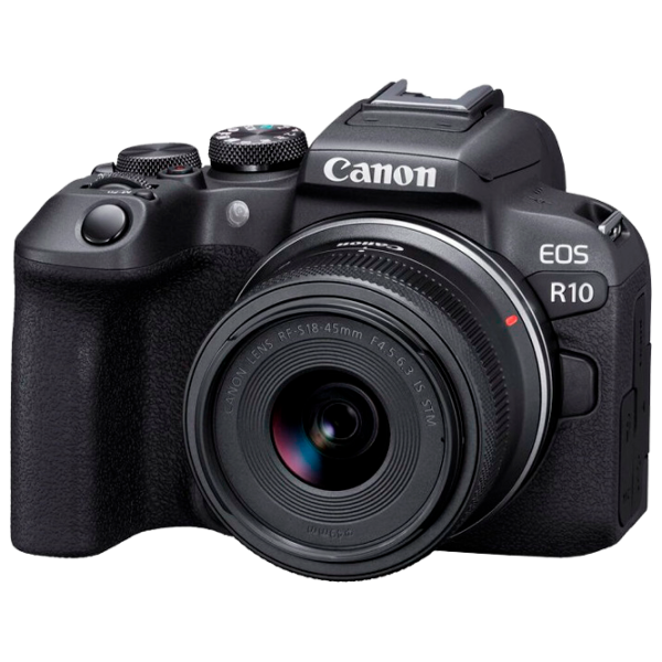 Cameră foto Canon EOS R10 & RF-S 18-45mm f/ 4.5-6.3 IS STM KIT Kit CMOS/ Black photo 1 Cameră foto Canon EOS R10 & RF-S 18-45mm f/ 4.5-6.3 IS STM KIT Kit CMOS/ Black photo 1
