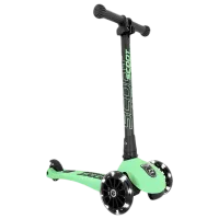 Trotinetă pentru copii cu trei roți Scoot and Ride Highway Kick 3 Led (96359) 50 kg/ Green