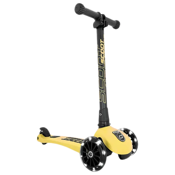Детский трёхколёсный самокат Scoot and Ride Highway Kick 3 Led (96358) 50 кг/ Желтый photo 1