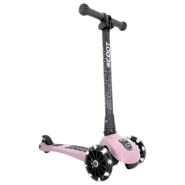 Детский трёхколёсный самокат Scoot and Ride Highway Kick 3 Led (96346) 50 кг/ Розовый photo 1