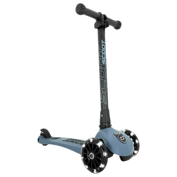 Trotinetă pentru copii cu trei roți Scoot and Ride Highway Kick 3 Led (96347) 50 kg/ Blue photo 1