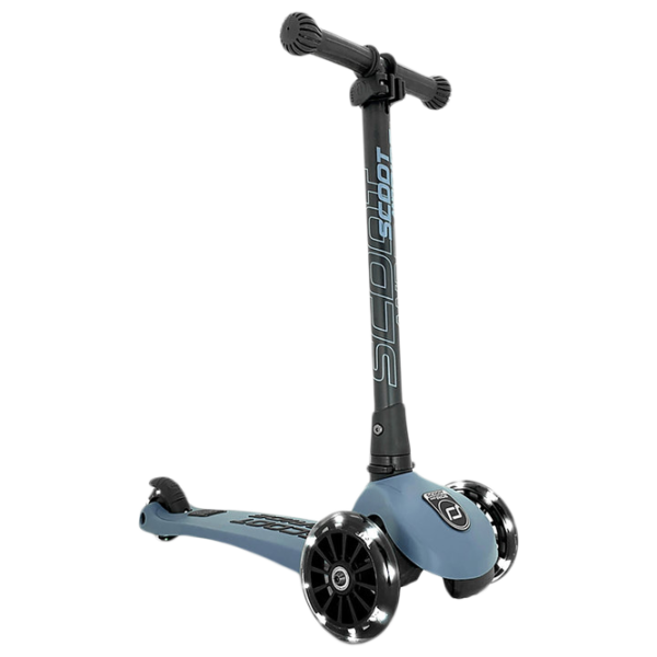 Trotinetă pentru copii cu trei roți Scoot and Ride Highway Kick 3 Led (96347) 50 kg/ Blue photo 1