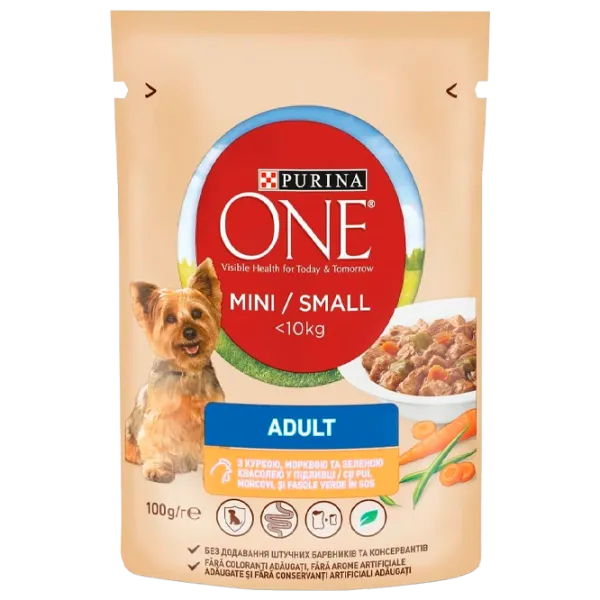 Hrană pentru câini umedă Purina One 7304 0.1 kg / Morcov photo 1