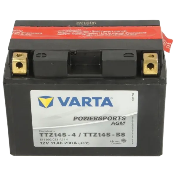 Вспомогательный аккумулятор Varta TTZ14S-BS AGM 230A photo 1