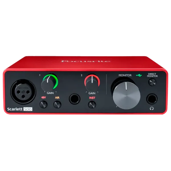 Аудио интерфейс Focusrite Scarlett Solo 3rd Gen 192 кГц/ 20 Гц - 20 кГц/ Красный photo 1