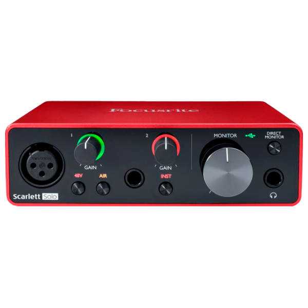 Аудио интерфейс Focusrite Scarlett Solo 3rd Gen 192 кГц/ 20 Гц - 20 кГц/ Красный photo 1