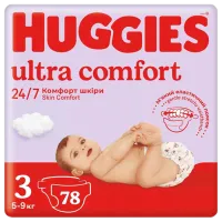 Подгузники для детей Huggies Ultra Comfort Mega 3 5 - 9 кг/ 78 шт.