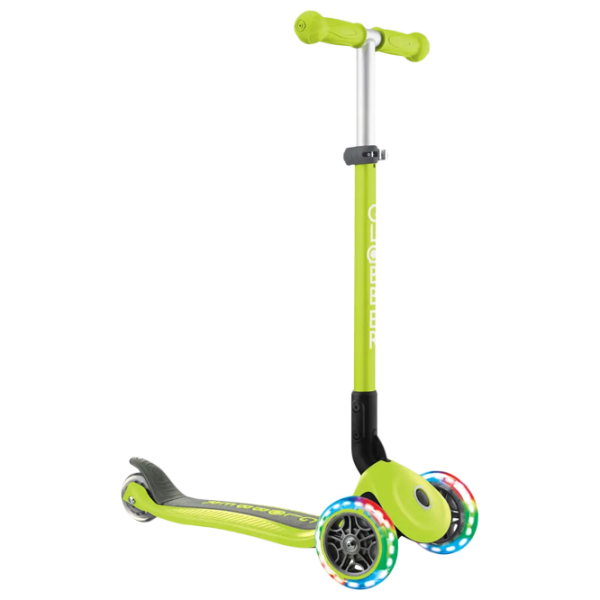 Trotinetă pentru copii cu trei roți Globber Primo Foldable Lights (7239-002) 50 kg/ Green photo 1 Trotinetă pentru copii cu trei roți Globber Primo Foldable Lights (7239-002) 50 kg/ Green photo 1