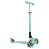 Trotinetă pentru copii cu trei roți Globber Primo Foldable Lights (7239-003) 50 kg/ Mint