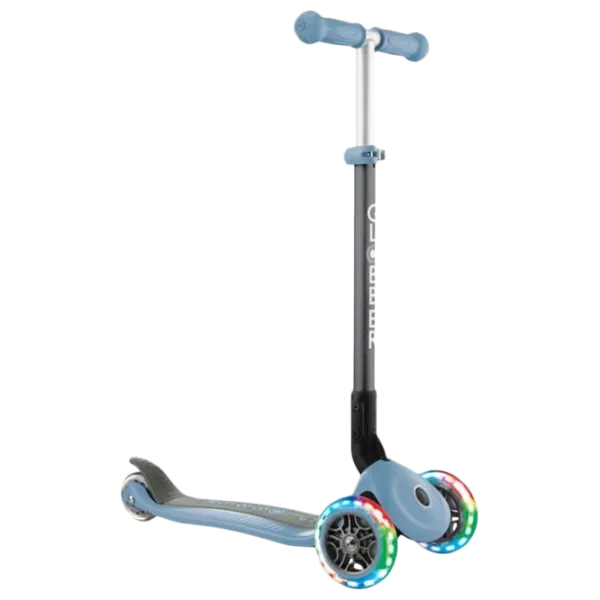 Trotinetă pentru copii cu trei roți Globber Primo Foldable Lights (7239-001) 50 kg/ Blue photo 1 Trotinetă pentru copii cu trei roți Globber Primo Foldable Lights (7239-001) 50 kg/ Blue photo 1