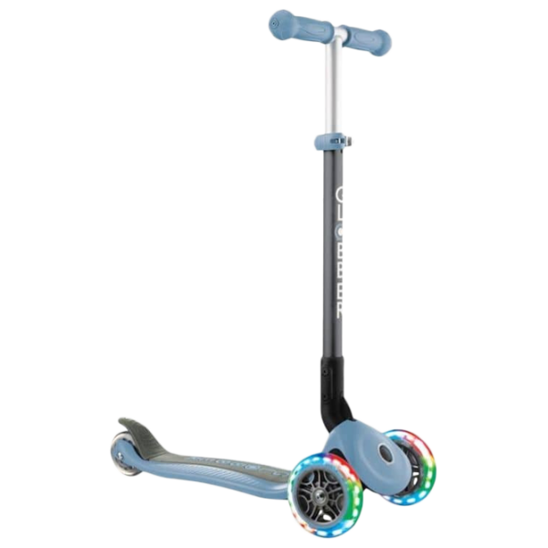 Trotinetă pentru copii cu trei roți Globber Primo Foldable Lights (7239-001) 50 kg/ Blue photo 1 Trotinetă pentru copii cu trei roți Globber Primo Foldable Lights (7239-001) 50 kg/ Blue photo 1