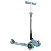 Trotinetă pentru copii cu trei roți Globber Primo Foldable Lights (7239-001) 50 kg/ Blue