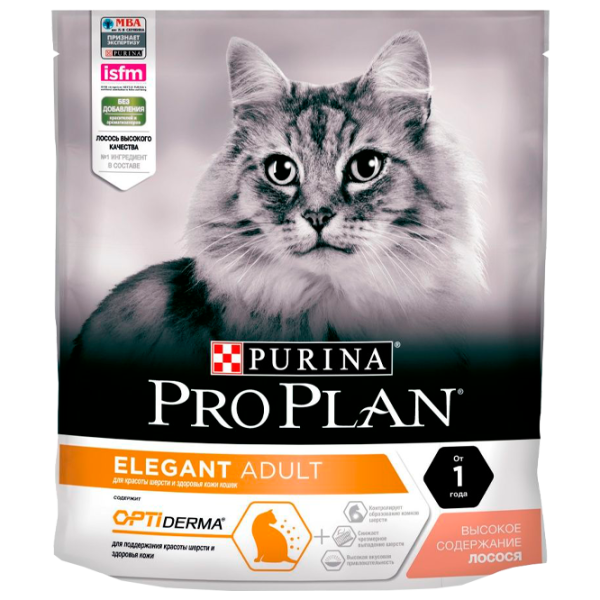 Корм для кошек сухой Purina Pro Plan Elegant 7320 0.4 кг/ Лосось photo 1