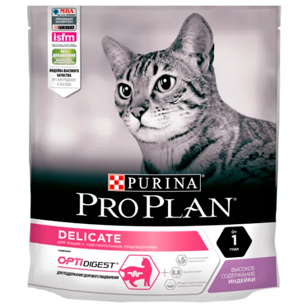 Корм для кошек сухой Purina Pro Plan Delicate 73183 0.4 кг/ Индейка photo 1