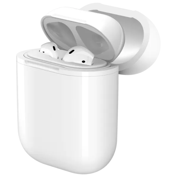 Husă pentru căști Apple Airpods (A5) Apple/ Silicon/ White photo 1