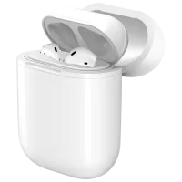 Чехол для наушников Apple Airpods (A5) Apple/ Силикон/ Белый