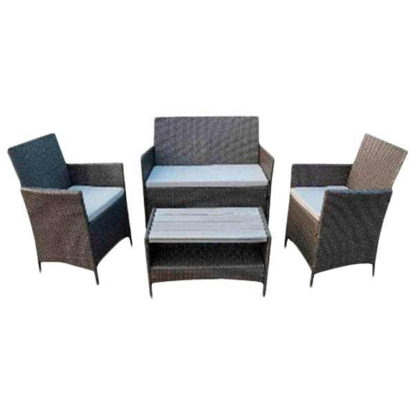 Set mobilă terasă Green Bay Toulouse Ratan artificial/ Sticlă/ Rattan artificial/ Gray photo 1