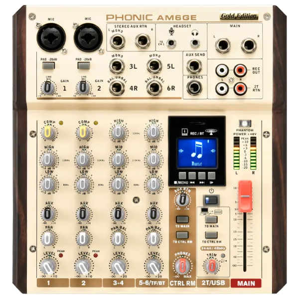 Mixer Analog Phonic AM6GE pasiv / 20 Hz - 60 kHz / Gold photo 1