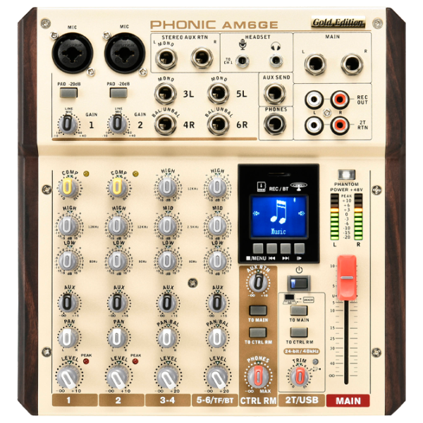 Mixer Analog Phonic AM6GE pasiv / 20 Hz - 60 kHz / Gold photo 1
