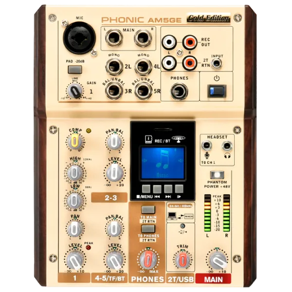 Миксер Aналоговый Phonic AM5GE пассивный / 20 Гц - 60 кГц / Золото photo 1