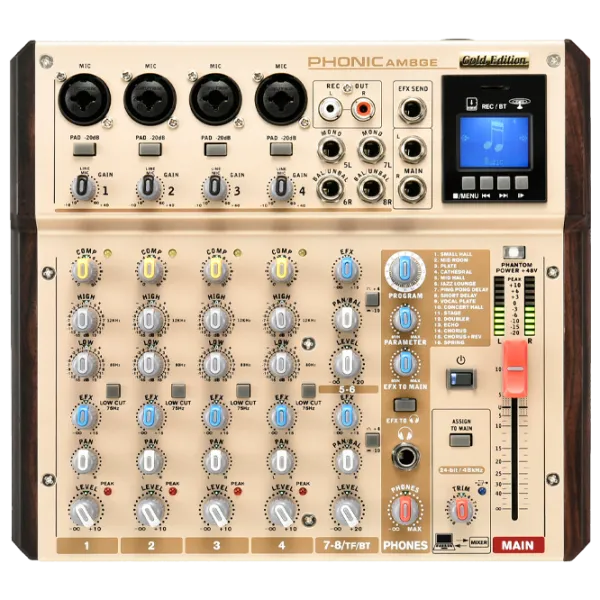 Mixer Analog Phonic AM8GE activ / 20 Hz - 60 kHz / Gold photo 1