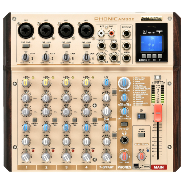 Mixer Analog Phonic AM8GE activ / 20 Hz - 60 kHz / Gold photo 1