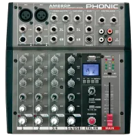 Миксер Aналоговый Phonic AM 220P активный / 20 Гц - 20 кГц / Черный