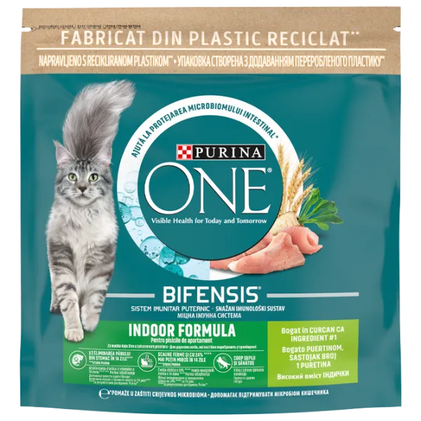 Корм для кошек сухой Purina One Indoor Formula 73011 0.8 кг/ Индейка photo 1