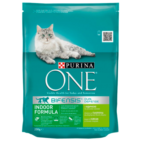 Корм для кошек сухой Purina One Indoor Formula 73012 0.2 кг/ Индейка photo 1