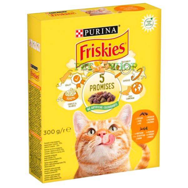 Корм для кошек сухой Purina Friskies 72851 0.3 кг/ Курица, овощи photo 1 Корм для кошек сухой Purina Friskies 72851 0.3 кг/ Курица, овощи photo 1