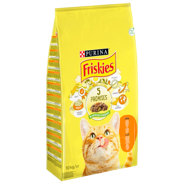 Корм для кошек сухой Purina Friskies 72821 10 кг/ Курица, овощи photo 1 Корм для кошек сухой Purina Friskies 72821 10 кг/ Курица, овощи photo 1