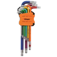 Set chei Torx tip "L" Villager 059882 Cantitatea în set: 9 buc.