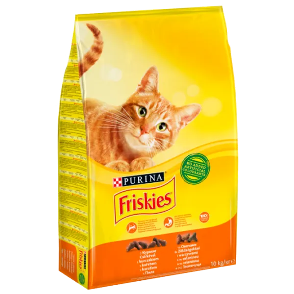 Корм для кошек сухой Purina Friskies 72824 10 кг/ Мясо, курица, овощи photo 1 Корм для кошек сухой Purina Friskies 72824 10 кг/ Мясо, курица, овощи photo 1