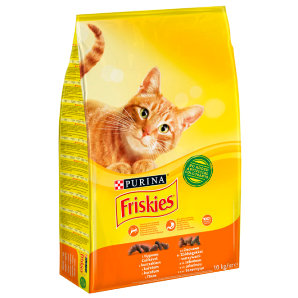 Корм для кошек сухой Purina Friskies 72824 10 кг/ Мясо, курица, овощи photo 1 Корм для кошек сухой Purina Friskies 72824 10 кг/ Мясо, курица, овощи photo 1