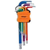 Set chei hexagonale tip "L" Villager 059881 Cantitatea în set: 9 buc.