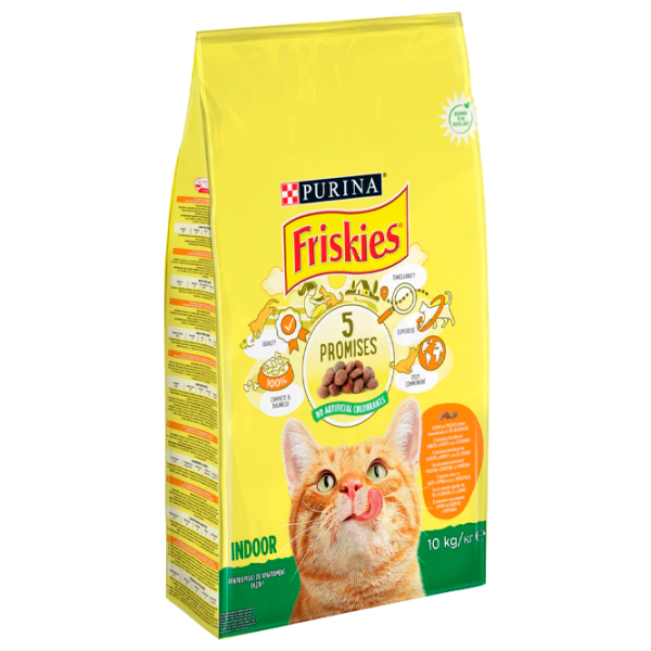 Корм для кошек сухой Purina Friskies Indoor 76861 10 кг/ Курица, овощи photo 1 Корм для кошек сухой Purina Friskies Indoor 76861 10 кг/ Курица, овощи photo 1