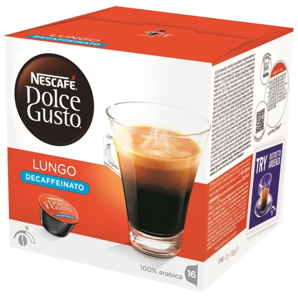 Кофе Nescafe Dolce Gusto Lungo Decaffeinato Капсулы/ Extra Crema/ 16 капсул photo 1