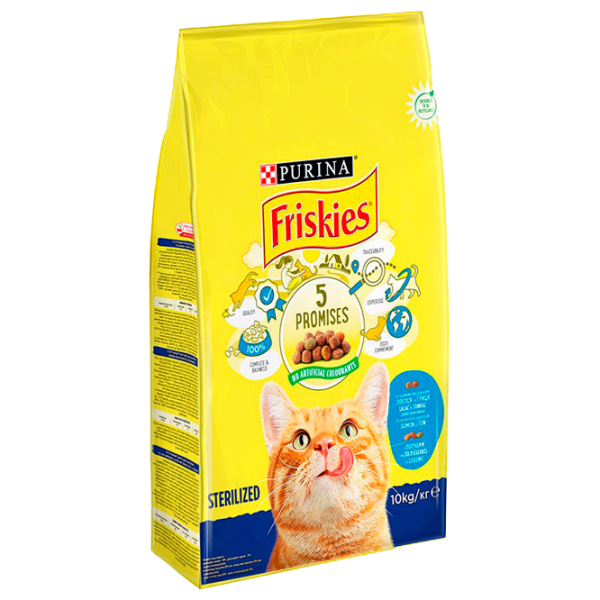 Корм для кошек сухой Purina Friskies Sterile 72901 10 кг/ Лосось, овощи photo 1 Корм для кошек сухой Purina Friskies Sterile 72901 10 кг/ Лосось, овощи photo 1
