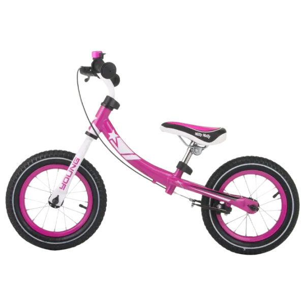 Bicicletă fără pedale Milly Mally Young 12" Oțel/ Pink White photo 1 Bicicletă fără pedale Milly Mally Young 12" Oțel/ Pink White photo 1