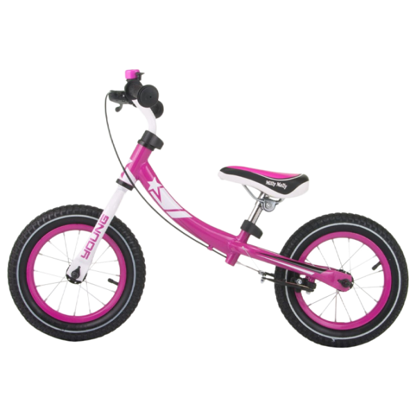 Bicicletă fără pedale Milly Mally Young 12" Oțel/ Pink White photo 1 Bicicletă fără pedale Milly Mally Young 12" Oțel/ Pink White photo 1