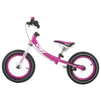 Bicicletă fără pedale Milly Mally Young 12" Oțel/ Pink White