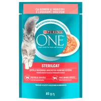 Корм для кошек влажный Purina One Sterilcat 73121 85 г/ Лосось, морковь