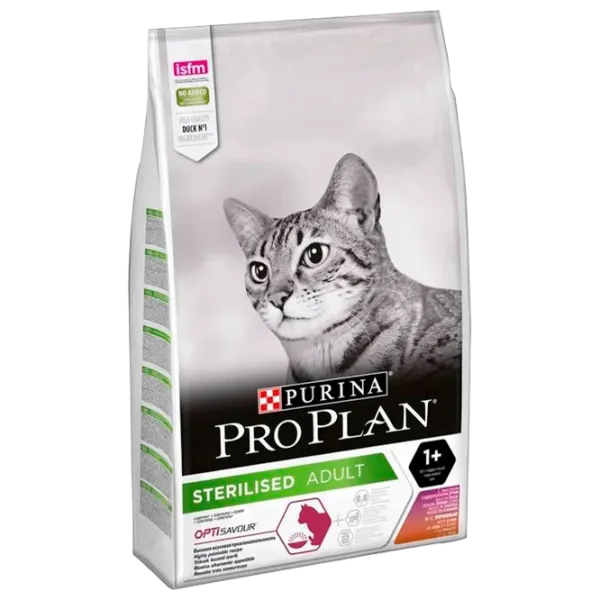 Корм для кошек сухой Purina Pro Plan Sterile 73294 10 кг/ Утка, печень photo 1