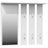 Вешалка с зеркалом TopEshop Opal 5533215 Металл, Дерево/ Белый