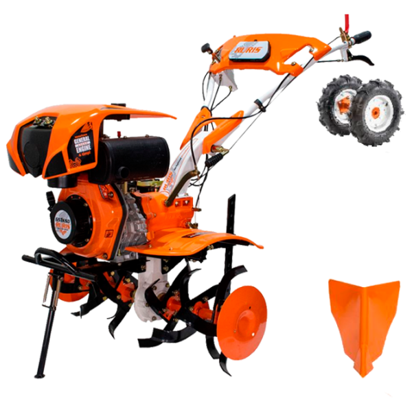 Motocultor Ruris 650KSD + roți 4.00*8 + freză + rariță 4 timpi/ Motorină photo 1