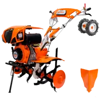 Motocultor Ruris 650KSD + roți 4.00*8 + freză + rariță 4 timpi/ Motorină